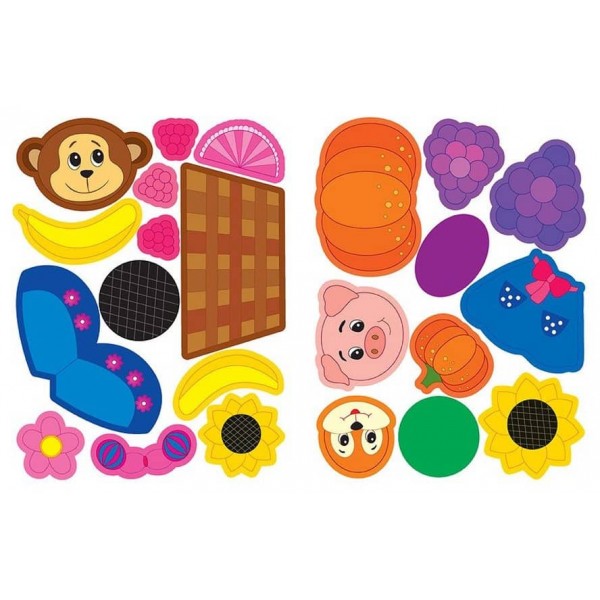 Наліпки-аплікації для малят. Білочка